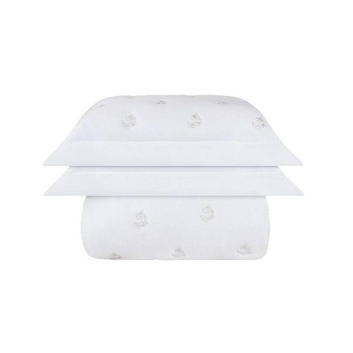 Colcha Naturalle Catania 400 fios 2,60mx2,70m queen branco/fendi Colcha Naturalle Catania 400 fios 2,60mx2,70m queen branco/fendi