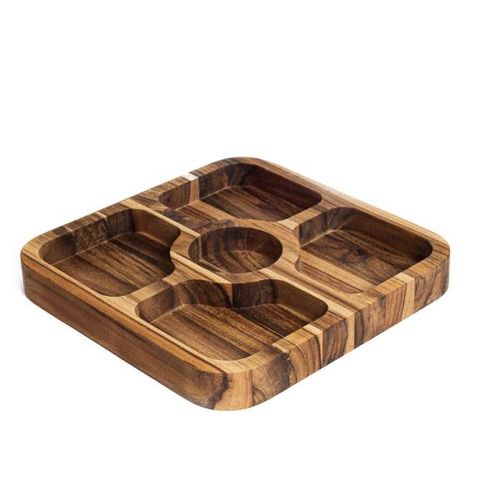 Petisqueira em madeira Monte Novo Los Angeles 28x28x3,5cm Petisqueira em madeira Monte Novo Los Angeles 28x28x3,5cm
