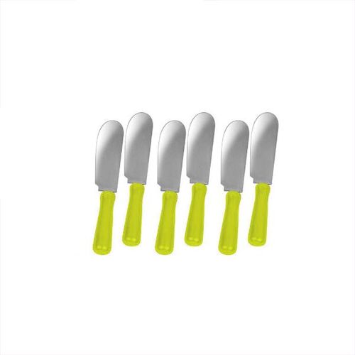 Jogo espátulas para patê em aço Uny Gift 10cm 6 peças verde claro Jogo espátulas para patê em aço Uny Gift 10cm 6 peças verde claro