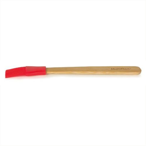 Pincel em silicone com cabo bambu Multiflon 30cm vermelho Pincel em silicone com cabo bambu Multiflon 30cm vermelho