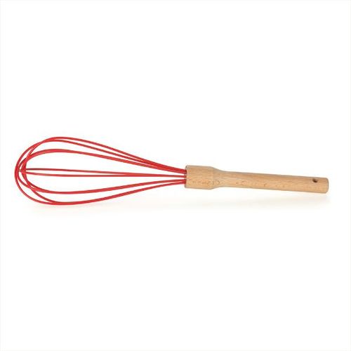 Batedor de ovos em silicone com cabo bambu Multiflon 31,4cm Batedor de ovos em silicone com cabo bambu Multiflon 31,4cm