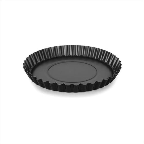 Forma baixa para bolo canelada alumínio Multiflon 24cm preta