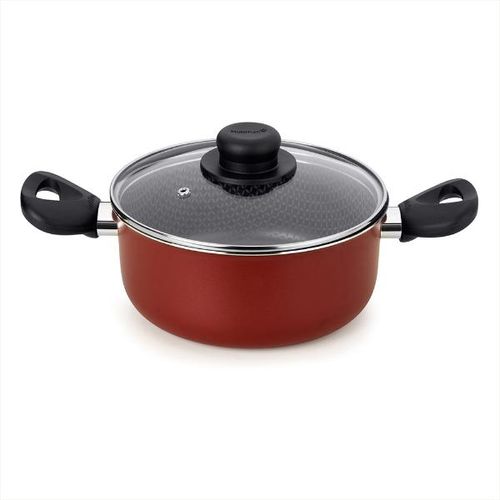 Caçarola em alumínio Multiflon Páprika 22cm vermelha