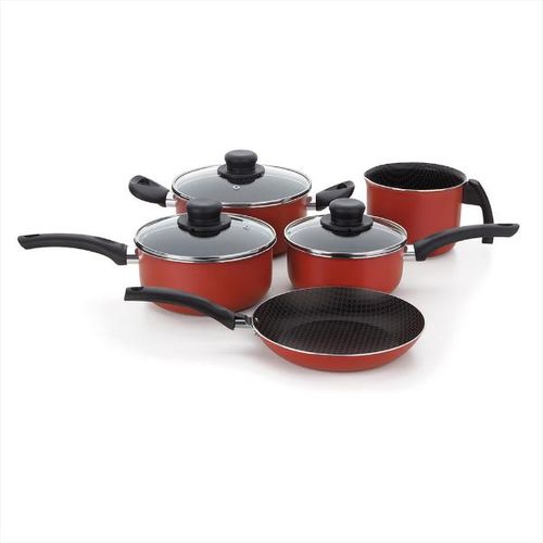 Jogo panelas alumínio Multiflon Páprika 5 peças vermelho Jogo panelas alumínio Multiflon Páprika 5 peças vermelho