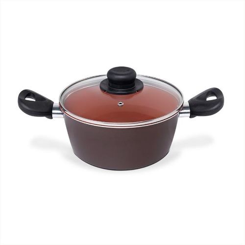 Caçarola em alumínio Multiflon Terracota 24cm marrom