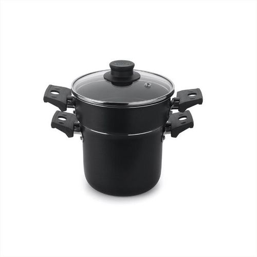 Cuscuzeira em alumínio Multiflon Versatil 14cm preta