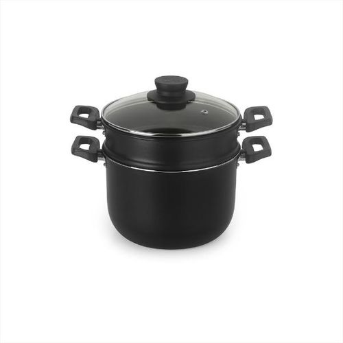 Cuscuzeira em alumínio Multiflon Versatil 16cm preta Cuscuzeira em alumínio Multiflon Versatil 16cm preta