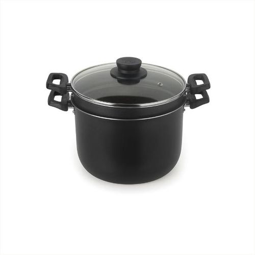 Espagueteira em alumínio Multiflon 22cm preta