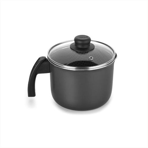 Fervedor em alumínio com tampa Multiflon Gourmet 16cm preto