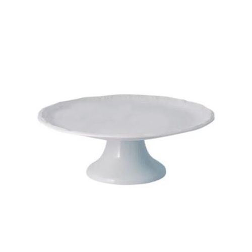 Prato para bolo com pé em porcelana Schmidt Pomedore 27x10cm