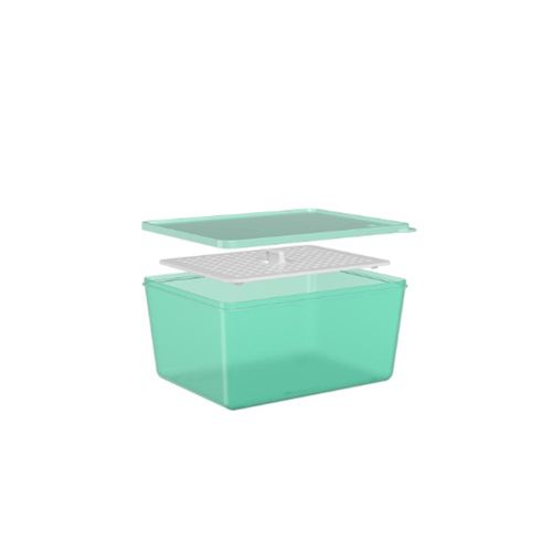 Pote em plástico com grade Coza Basic 2,2 litros verde elétrico