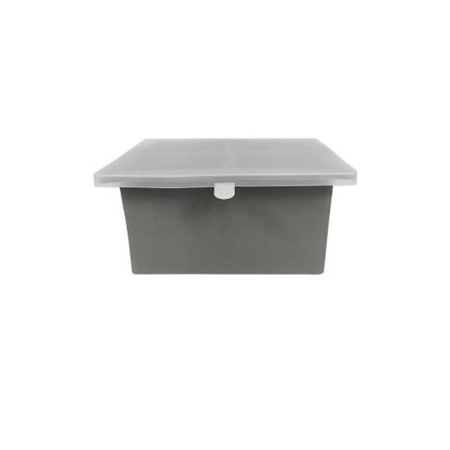 Forma para gelo silicone com tampa Uny Gift 11x5cm cinza Forma para gelo silicone com tampa Uny Gift 11x5cm cinza