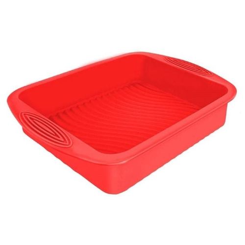 Forma de bolo quadrada em silicone Uny Gift 20cm vermelha Forma de bolo quadrada em silicone Uny Gift 20cm vermelha