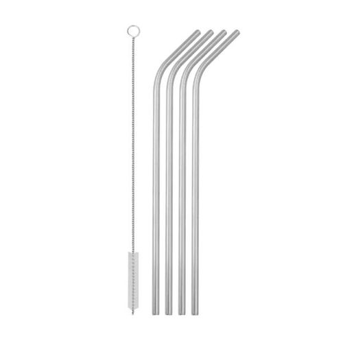 Jogo de canudos com escova em inox Uny Gift 26cm 5 peças Jogo de canudos com escova em inox Uny Gift 26cm 5 peças