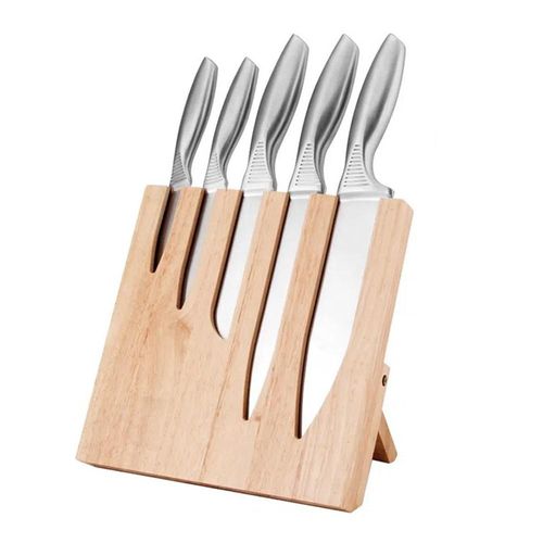 Jogo de facas inox com suporte de madeira Uny Gift 5 peças Jogo de facas inox com suporte de madeira Uny Gift 5 peças