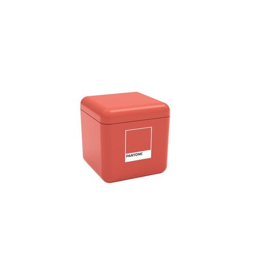 Porta-Algodão e cotonetes Coza Cube 8,5cm coral