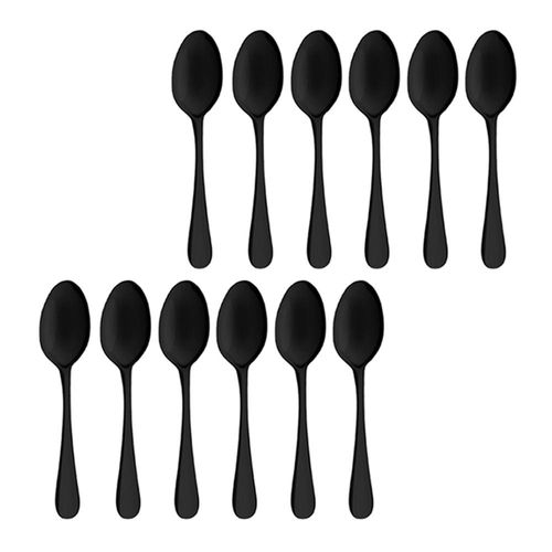 Kit colheres de mesa inox Marcamix Elite 12 peças preta