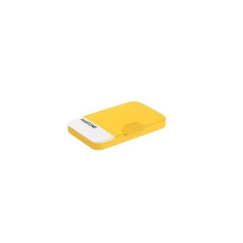 Necessaire em plástico Coza Slim 10,7cm amarelo