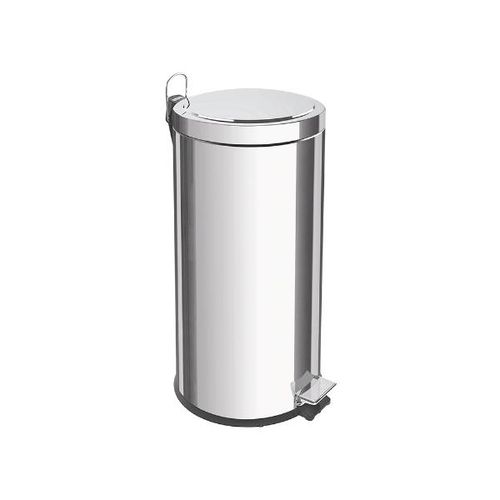 Lixeira inox com pedal e acabamento polido Tramontina 30L Lixeira inox com pedal e acabamento polido Tramontina 30L
