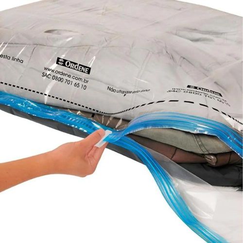 Saco plástico para armazenamento Ordene Hang Bag 70x120cm Saco plástico para armazenamento Ordene Hang Bag 70x120cm