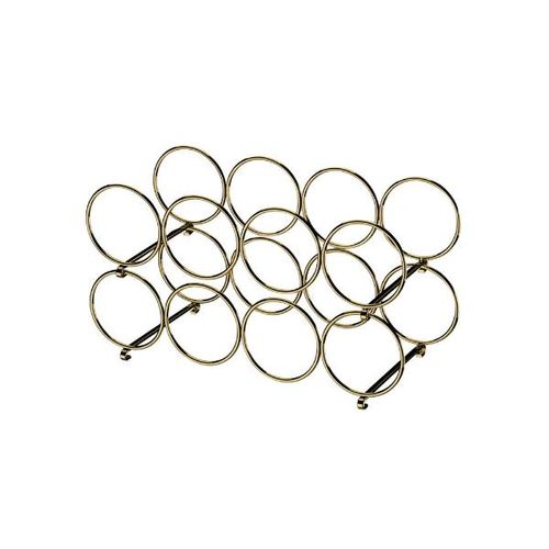 Adega empilhável 4 garrafas em aço carbono Future Decorazione 2 peças dourado Adega empilhável 4 garrafas em aço carbono Future Decorazione 2 peças dourado