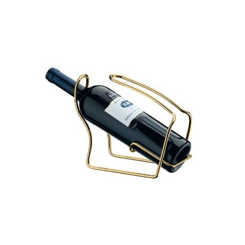 Suporte para garrafa em aço carbono Future Decorazione 18cm dourado Suporte para garrafa em aço carbono Future Decorazione 18cm dourado