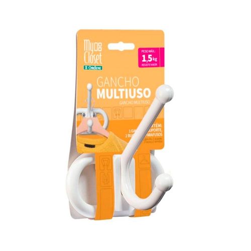 Gancho Multiuso plástico Ordene My Closet 1,5kg branco Gancho Multiuso plástico Ordene My Closet 1,5kg branco