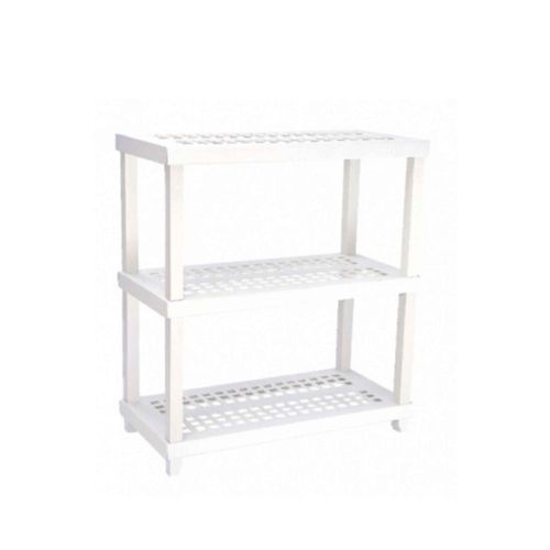 Estante em plástico Ordene com 3 prateleiras para 150kg Estante em plástico Ordene com 3 prateleiras para 150kg
