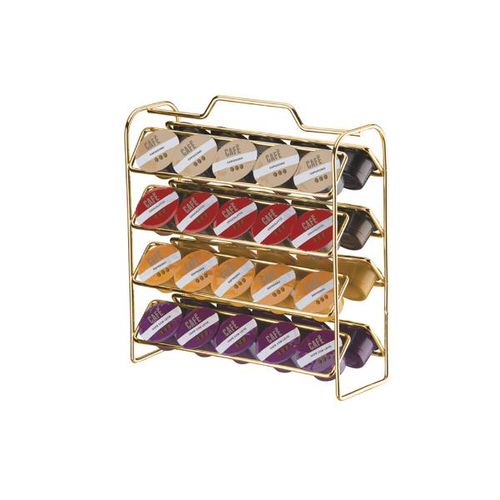 Organizador para cápsulas de café em aço carbono Future 24,5cm dourado Organizador para cápsulas de café em aço carbono Future 24,5cm dourado