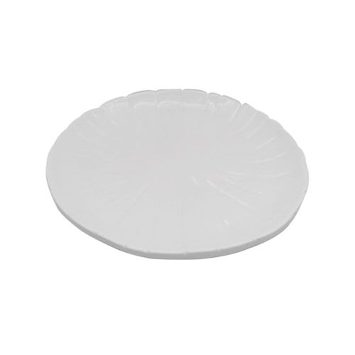 Prato Decorativo cerâmica Lyor Banana Leaf 24,5x3cm branco Prato Decorativo cerâmica Lyor Banana Leaf 24,5x3cm branco