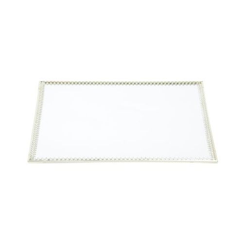 Bandeja retangular em metal espelhada Urban Edges 30x12cm dourada Bandeja retangular em metal espelhada Urban Edges 30x12cm dourada