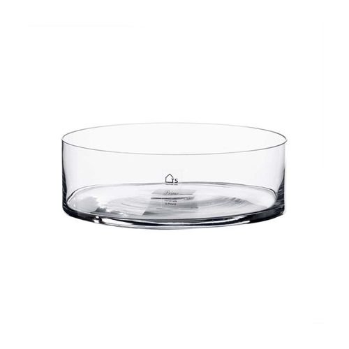 Vaso em vidro Ts Brasil Bacia Cilindro LP 25x8cm