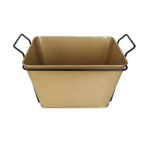 Balde com suporte Alumiart 20x19x19cm black gold Balde com suporte Alumiart 20x19x19cm black gold