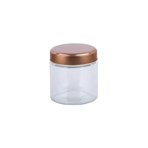 Pote em vidro com tampa Urban 11X11X23CM cobre Pote em vidro com tampa Urban 11X11X23CM cobre