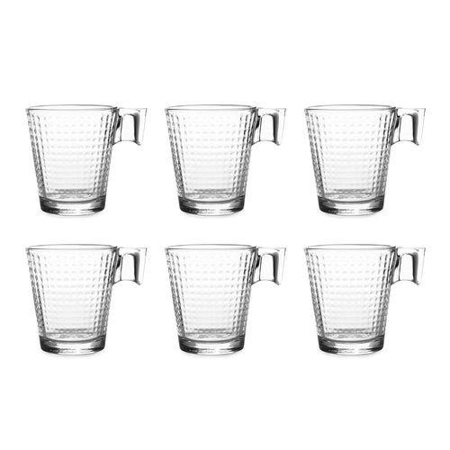 Jogo de xícaras para expresso Marcamix Napoli Square 6 peças 80ml Jogo de xícaras para expresso Marcamix Napoli Square 6 peças 80ml