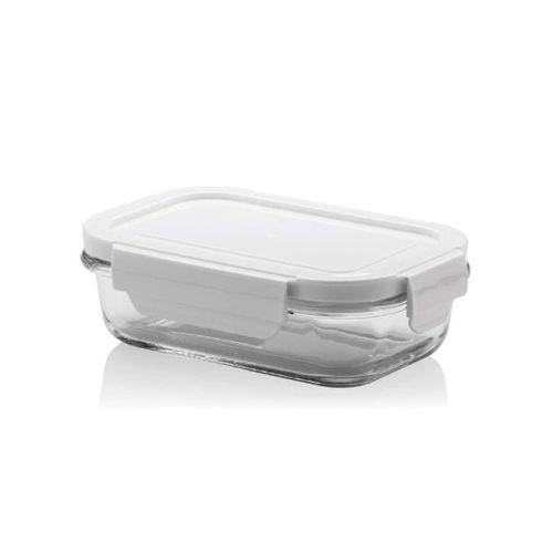 Pote hermético retangular em vidro com divisorias Yoi 1,38 litro Pote hermético retangular em vidro com divisorias Yoi 1,38 litro