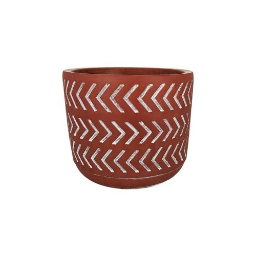 Cachepot em cimento Mart médio 9x10,5cm vermelho Cachepot em cimento Mart médio 9x10,5cm vermelho