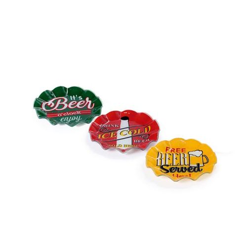 Jogo de petisqueiras em vidro redondas Decorglass 17,5x3cm 3 peças