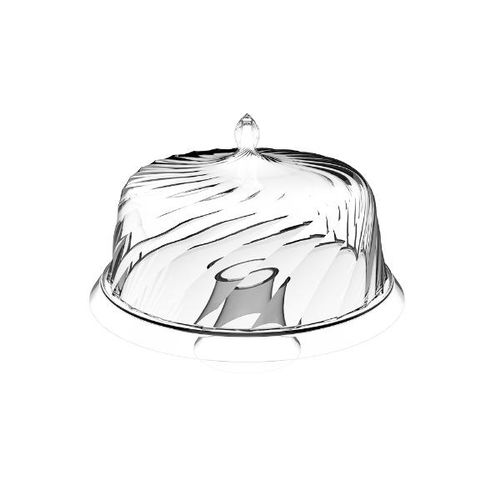 Prato para bolo em acrílico com pé Crippa 30cm Prato para bolo em acrílico com pé Crippa 30cm