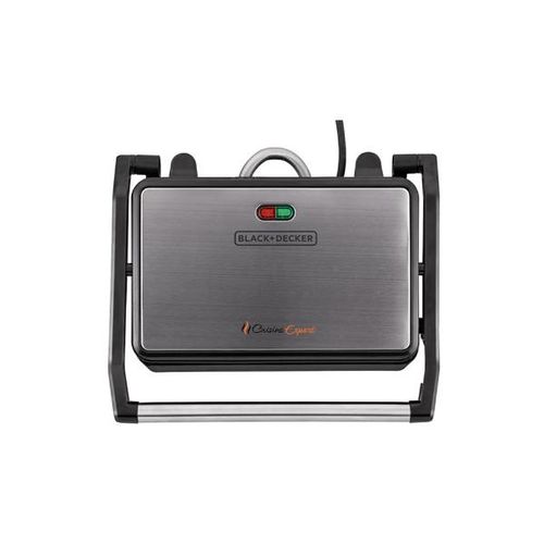 Grill prensa com acabamento em inox Black+Decker 127v