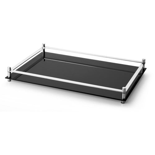 Aparador em vidro e alumínio Forma Collection 30x45cm preto Aparador em vidro e alumínio Forma Collection 30x45cm preto