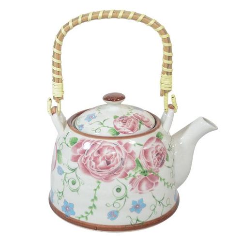 Bule para chá em porcelana com infusor Multiart Rosa Bule para chá em porcelana com infusor Multiart Rosa