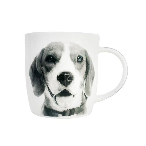 Caneca em porcelana I Love Dogs Beagle B 320ml branca