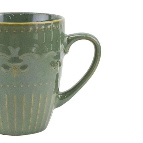 Caneca em porcelana L'Hermitage La Fleur 320ml verde Caneca em porcelana L'Hermitage La Fleur 320ml verde