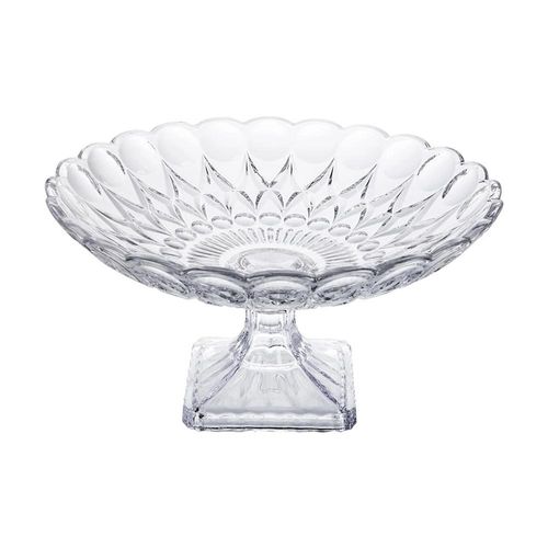 Centro de mesa com pé em cristal L'Hermitage Angelica 32,7x17cm Centro de mesa com pé em cristal L'Hermitage Angelica 32,7x17cm