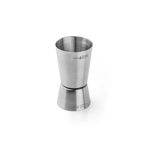 Dosador duplo de bebidas em inox Plasvale Attuale 20/40ml