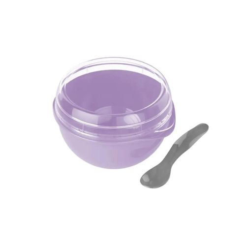 Bowl com tampa e colher Plasvale 500ml Bowl com tampa e colher Plasvale 500ml