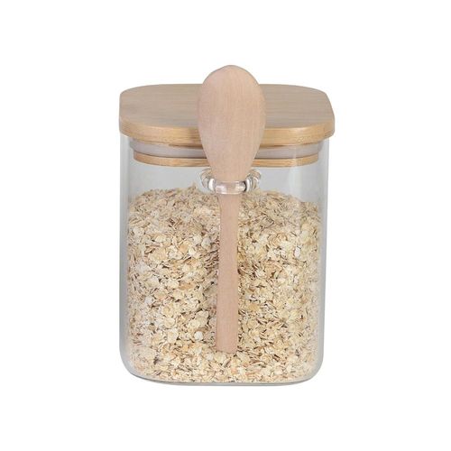 Porta mantimento em vidro com tampa e colher bambu Dynasty 800ml Porta mantimento em vidro com tampa e colher bambu Dynasty 800ml