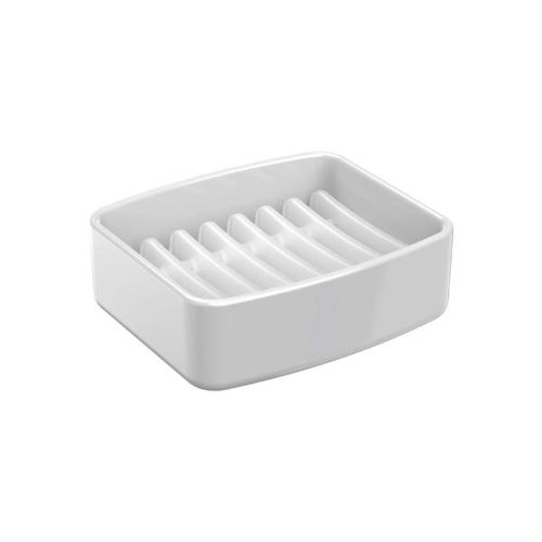 Saboneteira em poliestireno Coza Splash 8x9,2x3cm branco