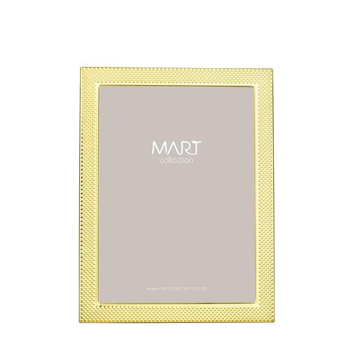 Porta-retratos em metal Mart 10x15cm dourado 8111 Porta-retratos em metal Mart 10x15cm dourado 8111